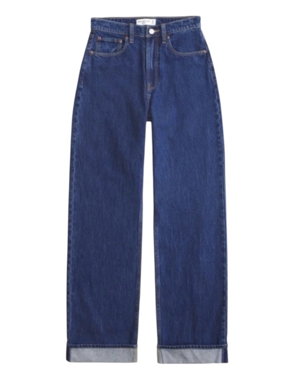 Abercrombie & Fitch The Loose High Rise Cuffed Dark Denim NWT Size 32/14s